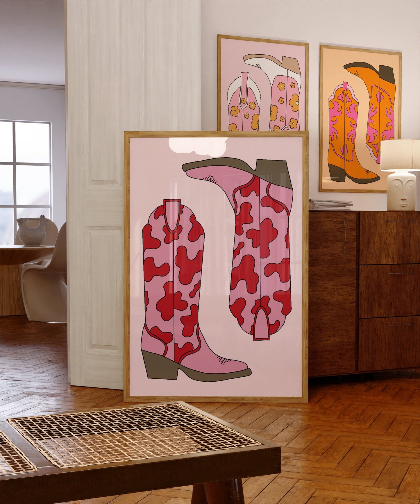 Cow Print Cowboy Boots