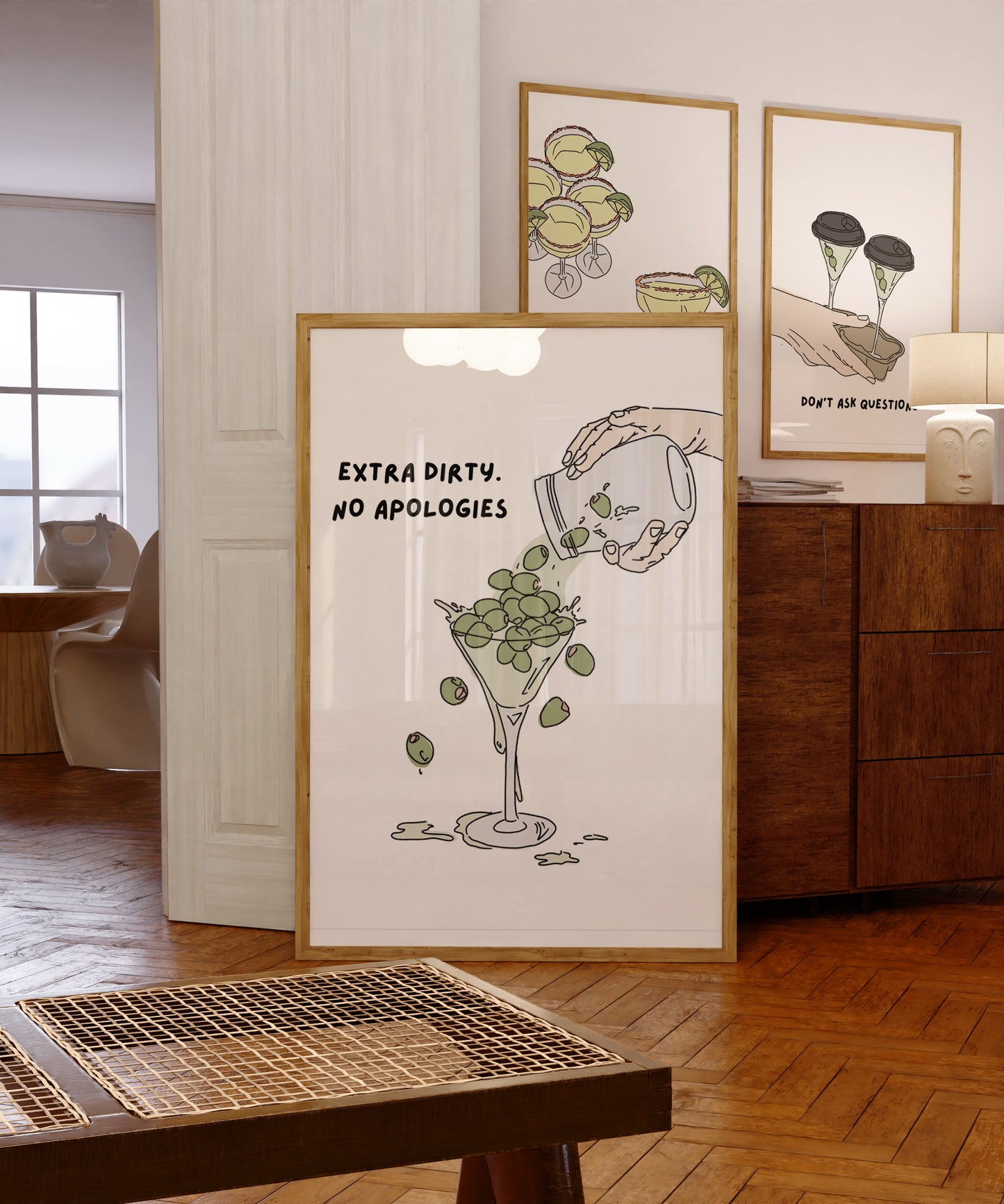 Extra Dirty. No Apologies Martini Print