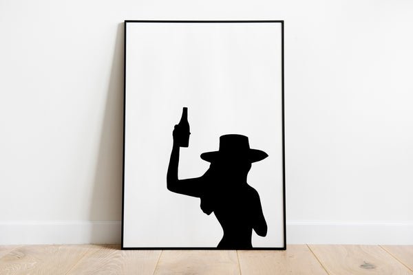 Cowgirl & Beer Print