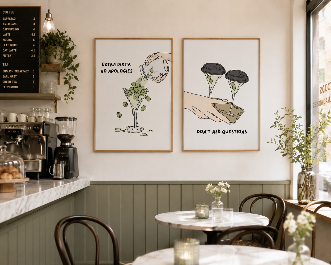 Don't Ask Questions Martini Print
