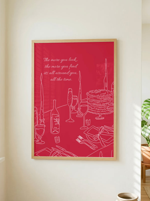 Romantic Dinner Table Print