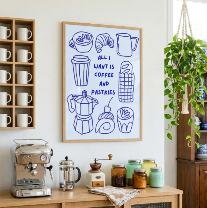 Coffee & Pastries Print