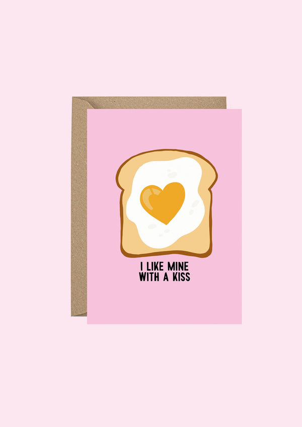 With a Kiss Greeting Card