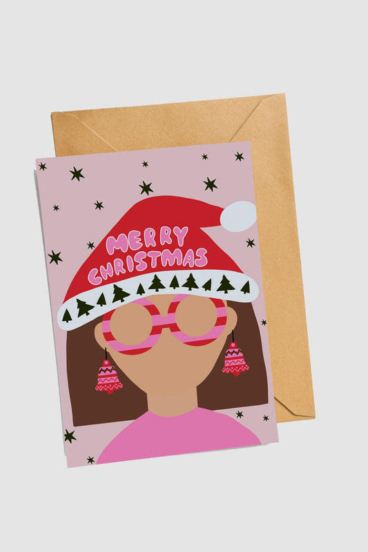 Bauble Earring Christmas Card