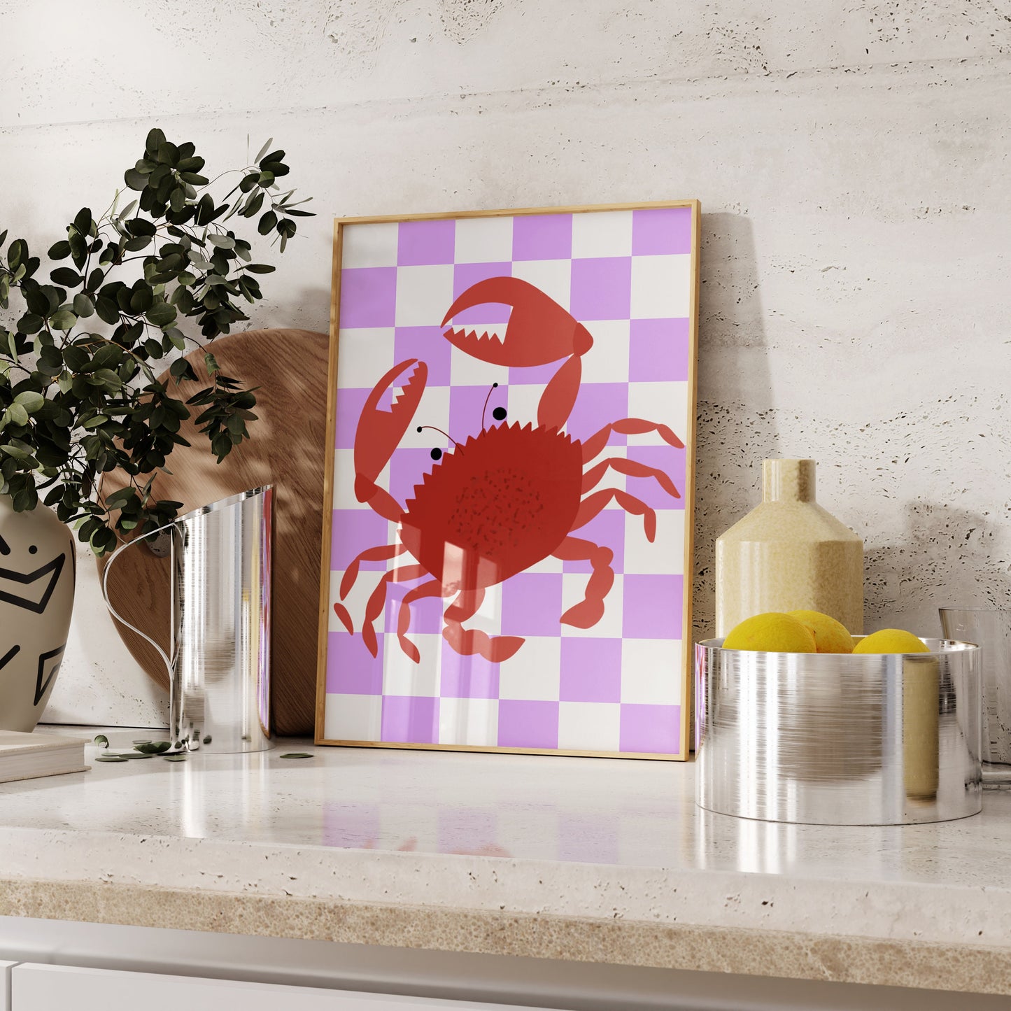 Single Gingham Crab