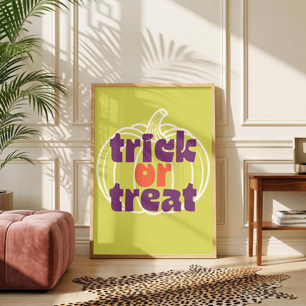 Groovy Halloween Pumpkin Print